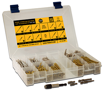 Trim Head Wood Screw Assortment Kit, Star Drive