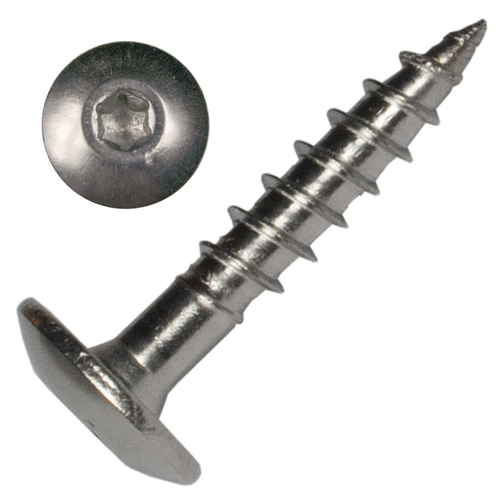 Cabinetry Screws, AURA Stainless Steel