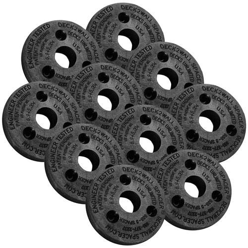 Deck2Wall Spacer 2-1/2" - 10PK, Decking Hardware