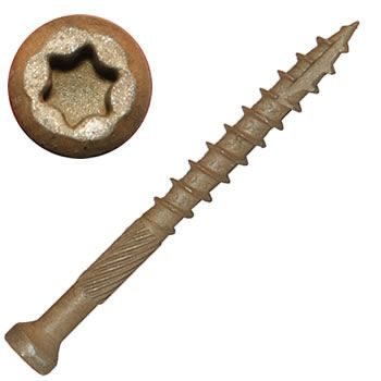 Finish Screws White Head, Bronze Star ACQ Compatible