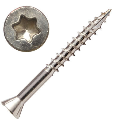 Trim Head Wood Screws, Silver Star Stainless Steel